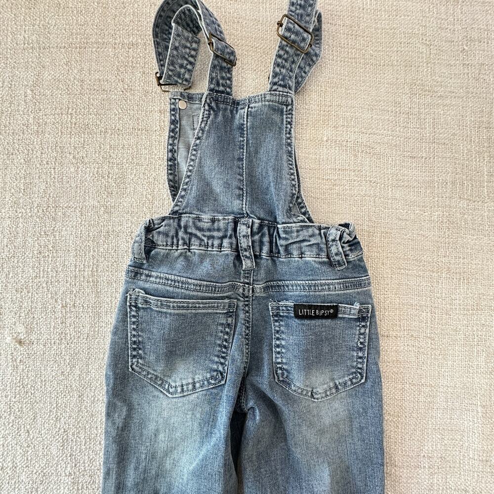 NWT Little Bipsy Distressed Overalls 3T/4T - Picture 3 of 6